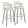 thumbnail image 1 of LumiSource Jie 30" Fixed-Height Barstool - Set of 2, 1 of 6
