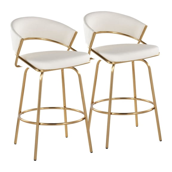 LumiSource Jie Fixed-Height Counter Stool - Set of 2