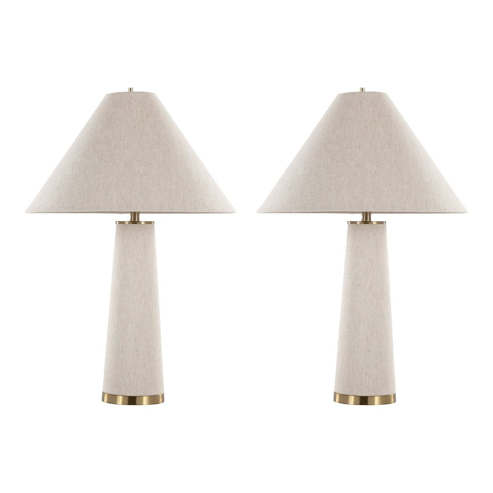 LumiSource Kona 28" Metal Table Lamp - Set of 2
