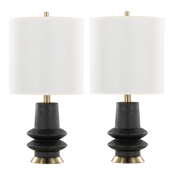 LumiSource Lloyd 26" Polyresin Table Lamp - Set of 2