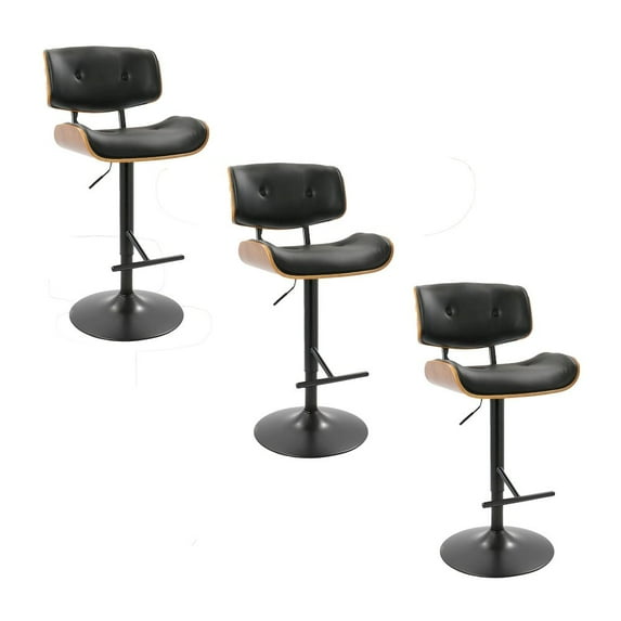 LumiSource Lombardi Adjustable Barstool - Set of 3
