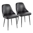 thumbnail image 1 of LumiSource Marcel Dining Chairs, Black, Set Of 2 Chairs, 1 of 7