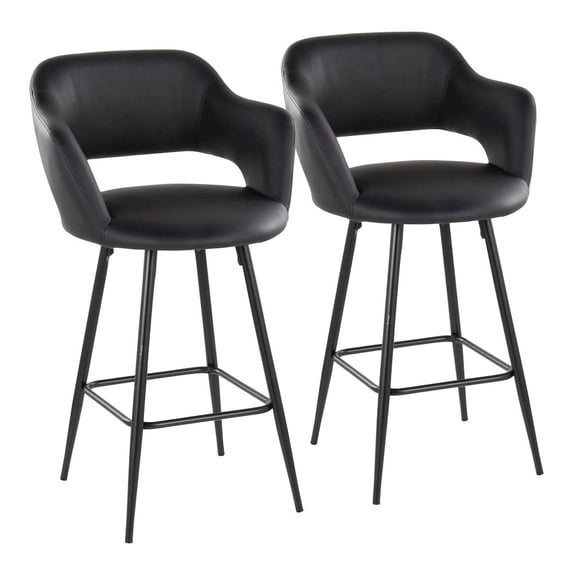 LumiSource Margarite 26" Fixed-Height Counter Stool - Set of 2