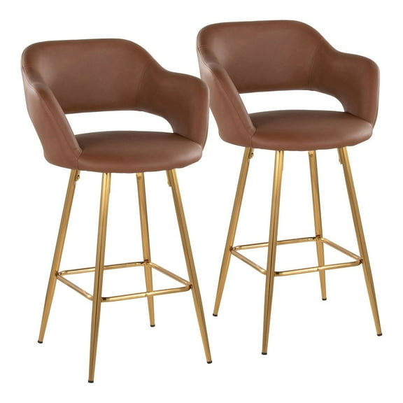 LumiSource Margarite 26" Fixed-Height Counter Stool - Set of 2