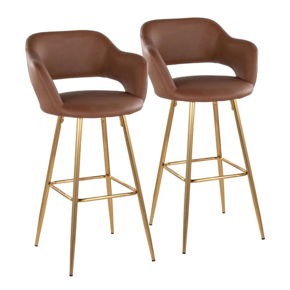 LumiSource Margarite 30" Fixed-Height Barstool - Set of 2