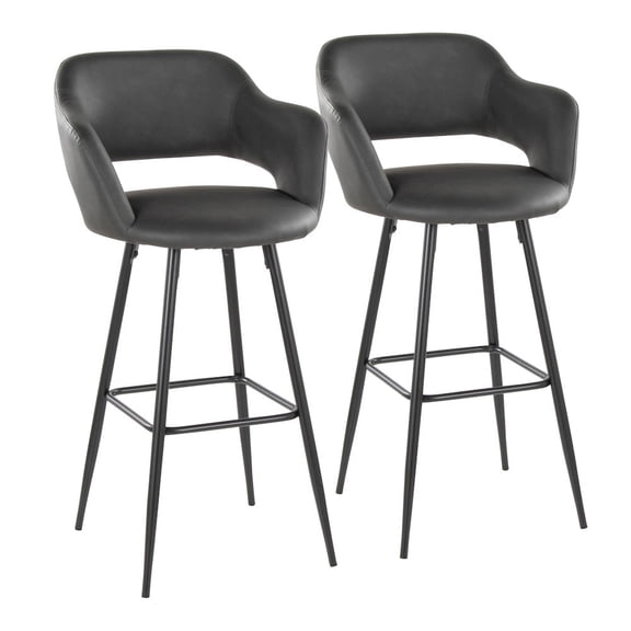LumiSource Margarite 30" Fixed-Height Barstool - Set of 2