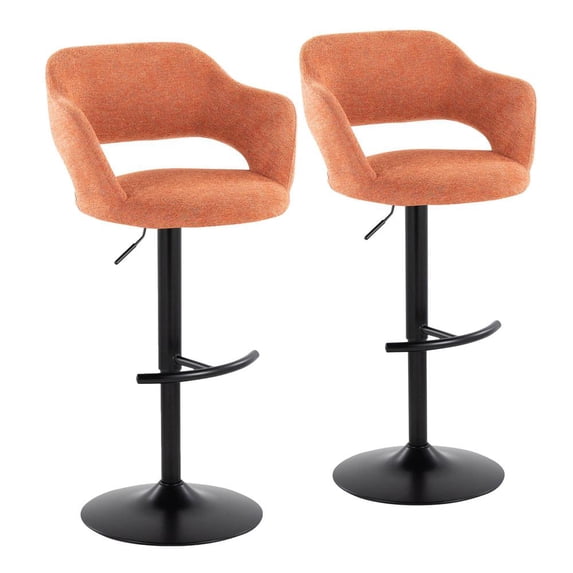 LumiSource Margarite Adjustable Barstool - Set of 2