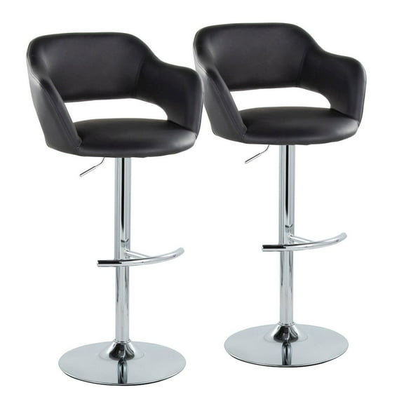 LumiSource Margarite Adjustable Barstool - Set of 2