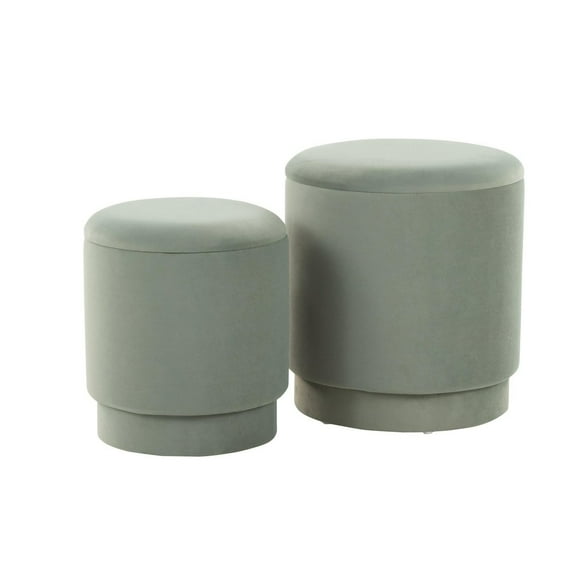 LumiSource Marla Upholstered Ottoman Set