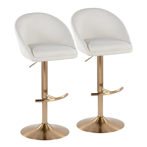 LumiSource Matisse Highback Adjustable Barstool - Set of 2