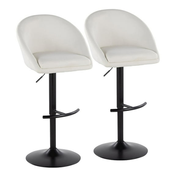 LumiSource Matisse Highback Adjustable Barstool - Set of 2