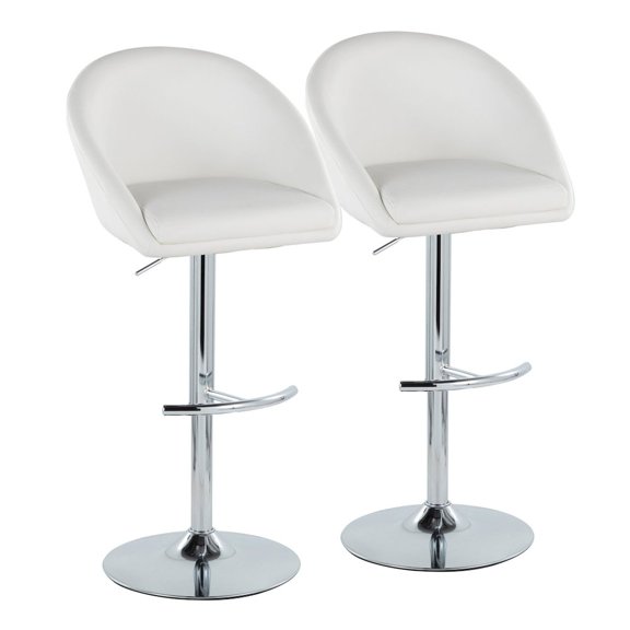 LumiSource Matisse Highback Adjustable Barstool - Set of 2
