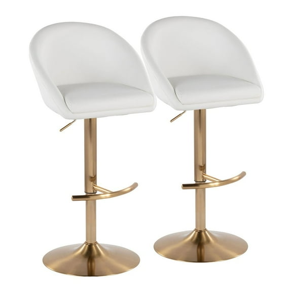 LumiSource Matisse Highback Adjustable Barstool - Set of 2