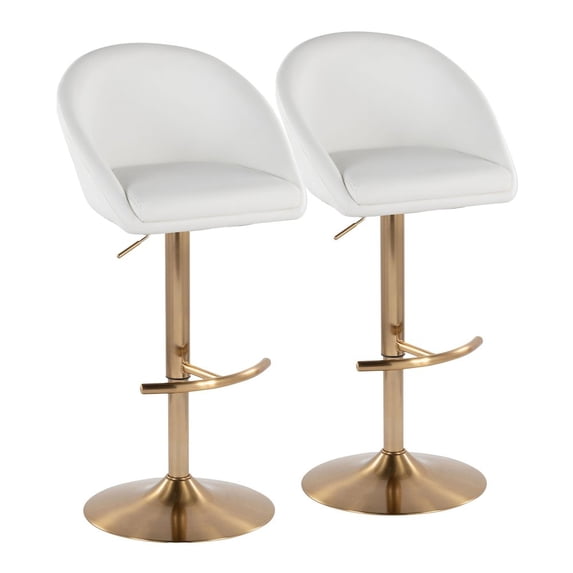 LumiSource Matisse Highback Adjustable Barstool - Set of 2