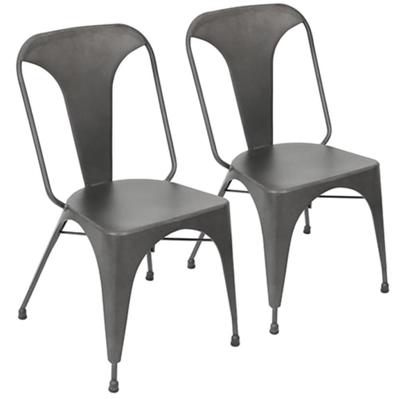 Austin Dining Chair - 1 Pair-Finish:Matte Grey