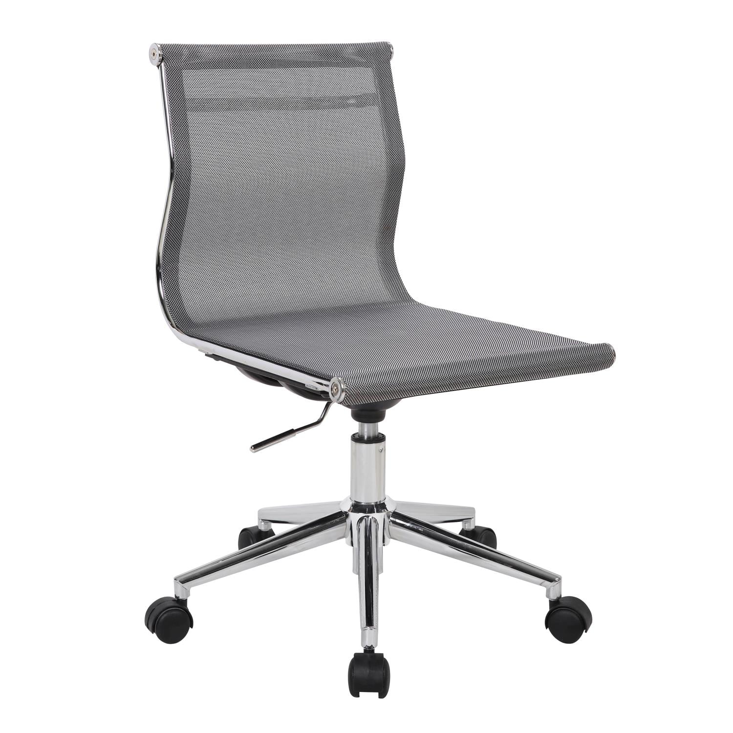 Lumisource Mirage Industrial Office Chair in Chrome and Silver