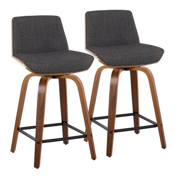 LumiSource Multi Corazza 24" Fixed-Height Counter Stool - Set of 2