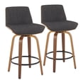 thumbnail image 1 of Corazza Counter Stools for Kitchen Counter in Fabric and Walnut Wood, Counter Height Chairs, Bar Stools Set of 2, Counter Height Chairs, Bar Stools For Kitchen Island, 1 of 6
