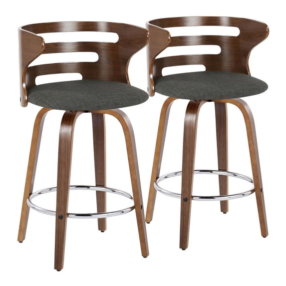 LumiSource Multi Cosini 26" Fixed-Height Counter Stool - Set of 2