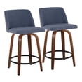 thumbnail image 1 of Toriano Counter Stools for Kitchen Counter, Counter Height Chairs, Bar Stools Set of 2, Counter Height Stools, Counter Height Chairs, Bar Stools For Kitchen Island (Blue Fabric), 1 of 6