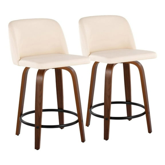 LumiSource Multi Toriano 24" Fixed-Height Counter Stool - Set of 2