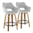 thumbnail image 1 of Mustang 26" Fixed-Height Counter Stool Set of 2 with Backs, Counter Height Chairs, Counter Height Stools Swivel, Swivel Counter Stools For Kitchen Island (Grey Fabric), 1 of 6
