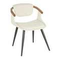 thumbnail image 1 of Oracle Mid-Century Modern Chair in Black Metal and Cream Faux Leather by LumiSource, 1 of 11