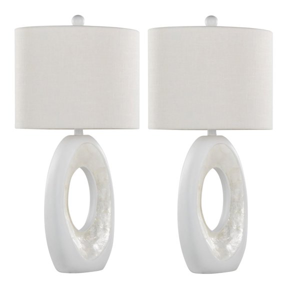 LumiSource Pearl 29" Polyresin Table Lamp - Set of 2