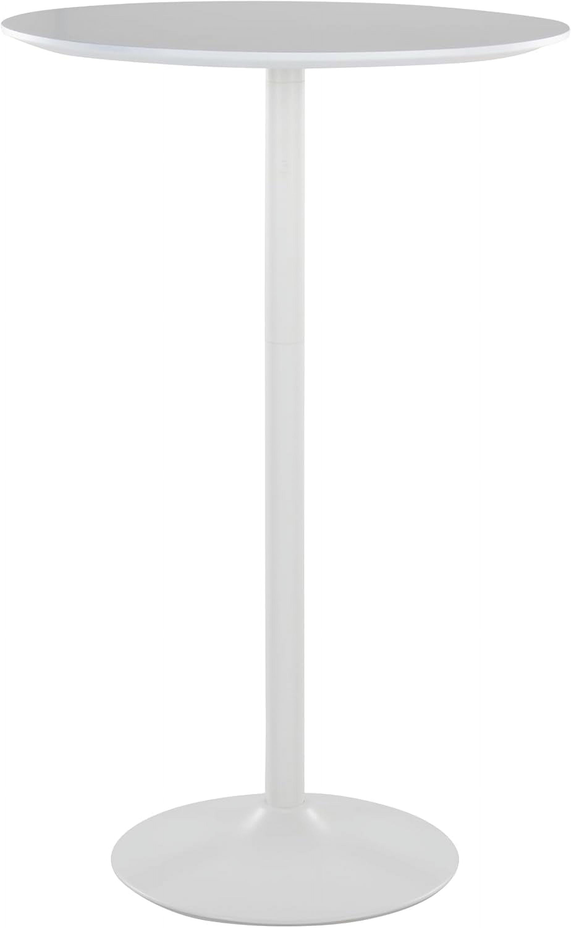 LumiSource Pebble Adjustable Table, Bar Height Dining, Round High Top ...