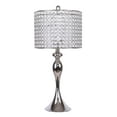 thumbnail image 1 of 26.5" Polished Nickel Table Lamp w/ Genuine Crystal Bead Shade, 1 of 5