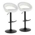 thumbnail image 1 of Posh Adjustable Bar Stools Set of 2, Bar Height Stools, Char Chairs, Barstool Set of 2, Black and Gold Bar Stools, White and Gold Bar Stools Set of 2 (Black Metal, White), 1 of 6