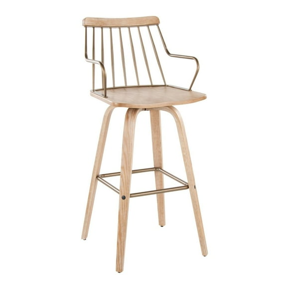 LumiSource Preston 30" Fixed-Height Barstool