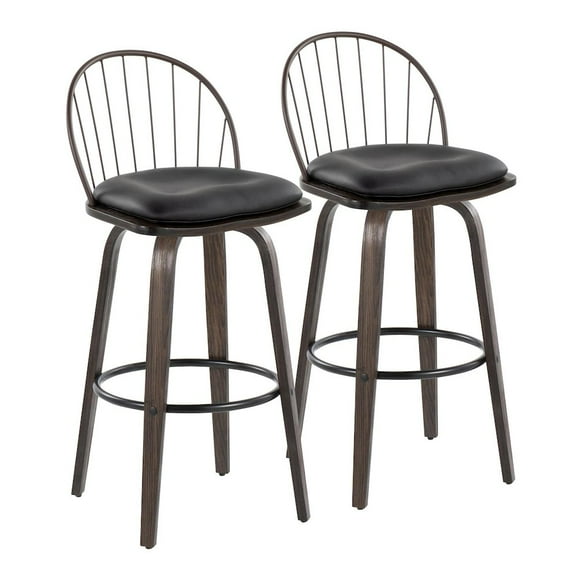LumiSource Riley 30" Fixed-Height Barstool - Set of 2