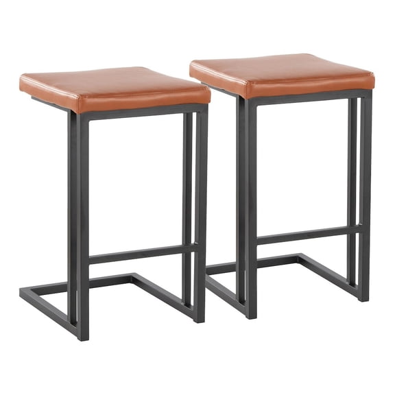 LumiSource Roman 26" Fixed-Height Counter Stool - Set of 2