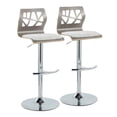 thumbnail image 1 of Folia Adjustable Bar Stool, Chrome Bar Stools, Bar Chairs, Swivel Bar Stools, Bar Stools Set of 2, 1 of 6