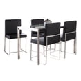 thumbnail image 1 of Fuji High Back Dining Set - 5 Piece, Small Dining Table Set for 4, Kitchen Table Chairs Set of 4, Kitchen & Dining Room Sets, Kitchen Table Sets, Dining Room Table Set for 4, 1 of 6
