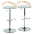 thumbnail image 1 of LumiSource Silver Grotto Adjustable Barstool - Set of 2, 1 of 6