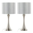 thumbnail image 1 of LumiSource Silver Lenuxe 24" Metal Table Lamp - Set of 2, 1 of 11