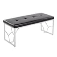 thumbnail image 1 of LumiSource Silver Metal, Black PU Constellation Bench, 1 of 6