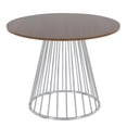thumbnail image 1 of LumiSource Silver Metal, Walnut Wood Canary Cosmo Dining Table, 1 of 5