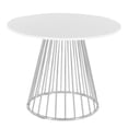 thumbnail image 1 of LumiSource Silver Metal, White MDF Canary Cosmo Dining Table, 1 of 5