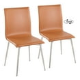 thumbnail image 1 of LumiSource Stainless Steel, Camel PU Mason Upholstered Chair - Set of 2, 1 of 7