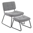 thumbnail image 1 of LumiSource Stout Lounge Chair With Ottoman, Gray/Black, 1 of 7