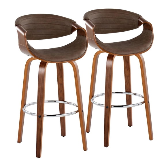 LumiSource Symphony 30" Fixed-Height Barstool - Set of 2