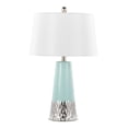 thumbnail image 1 of Penelope 22" Contemporary Ceramic Table Lamp with Tiffany Blue & Silver Ceramic Body and White Shade by LumiSource, 1 of 4