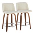 thumbnail image 1 of LumiSource Toriano 24" Fixed-Height Counter Stool - Set of 2, 1 of 6