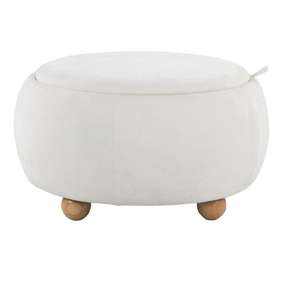 LumiSource Tray Pouf Storage Ottoman