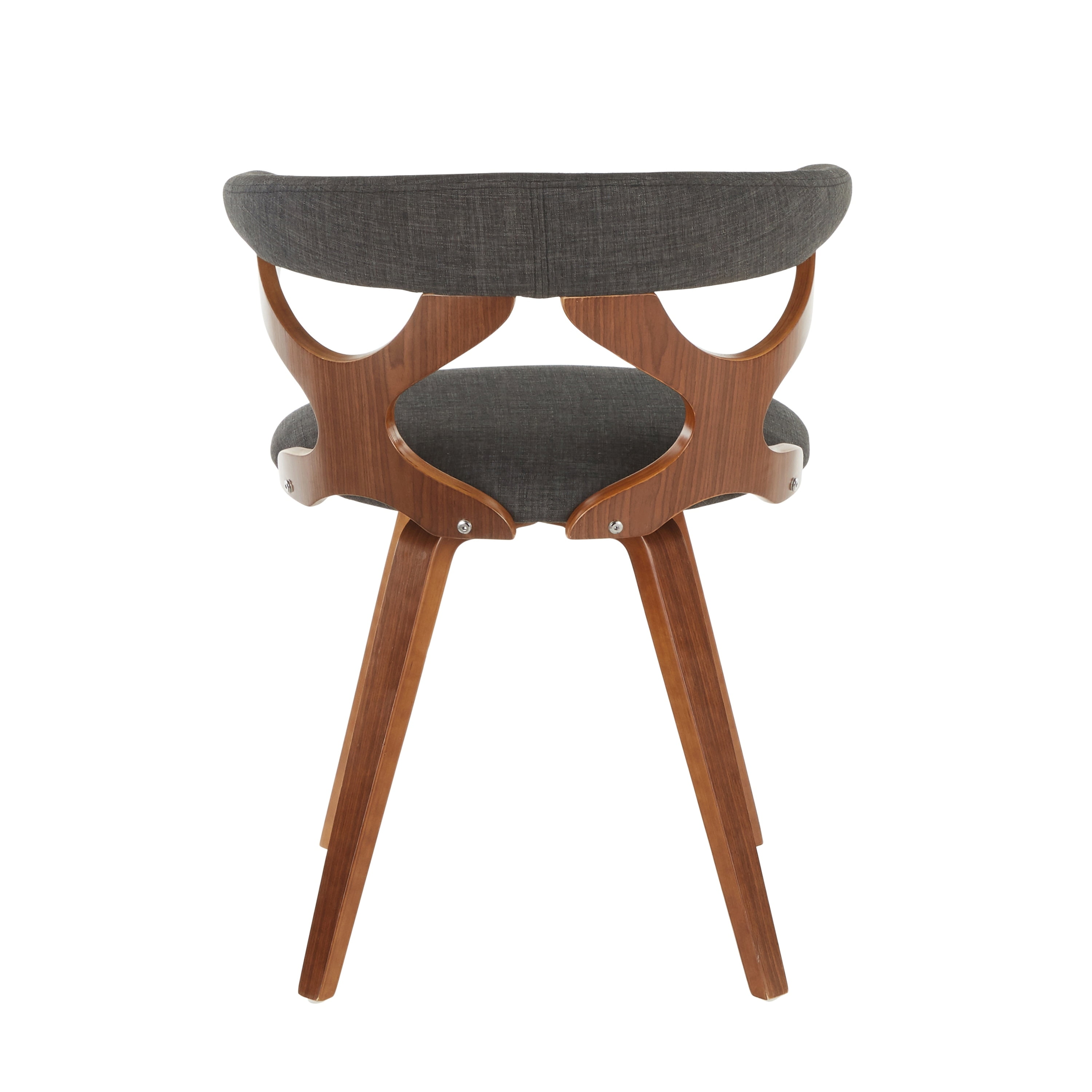 Charcoal Velvet Upholstered Swivel Side Chair with Wood Legs