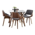 thumbnail image 1 of Folia Square Fabrizzi Dining Set - 5 Piece, Small Dining Table Set for 4, Kitchen Table Chairs Set of 4, Kitchen & Dining Room Sets, Kitchen Table Sets, Dining Room Table Set for 4, 1 of 6