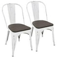 thumbnail image 1 of LumiSource White, Espresso Oregon Dining Chair - Set of 2, 1 of 13